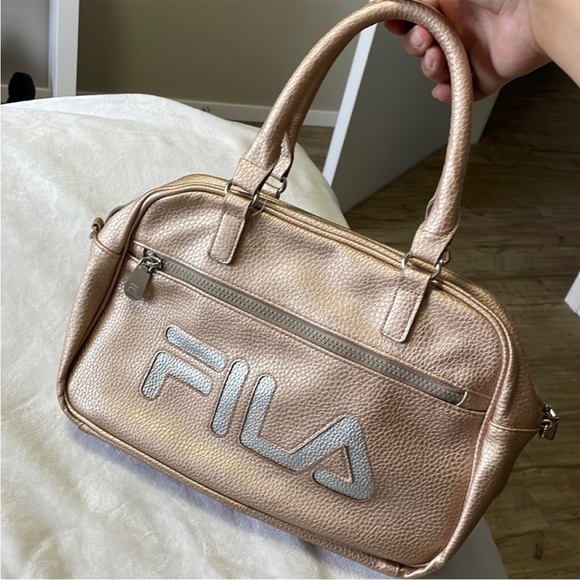 Fila Handbags - FILA Rose Gold Crossbody Bag